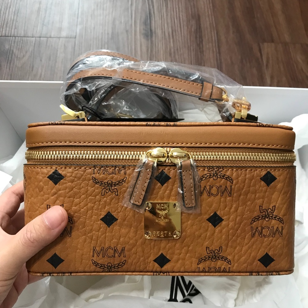 Mcm vanity box crossbody bag